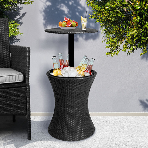 Outdoor table deals with ice bucket